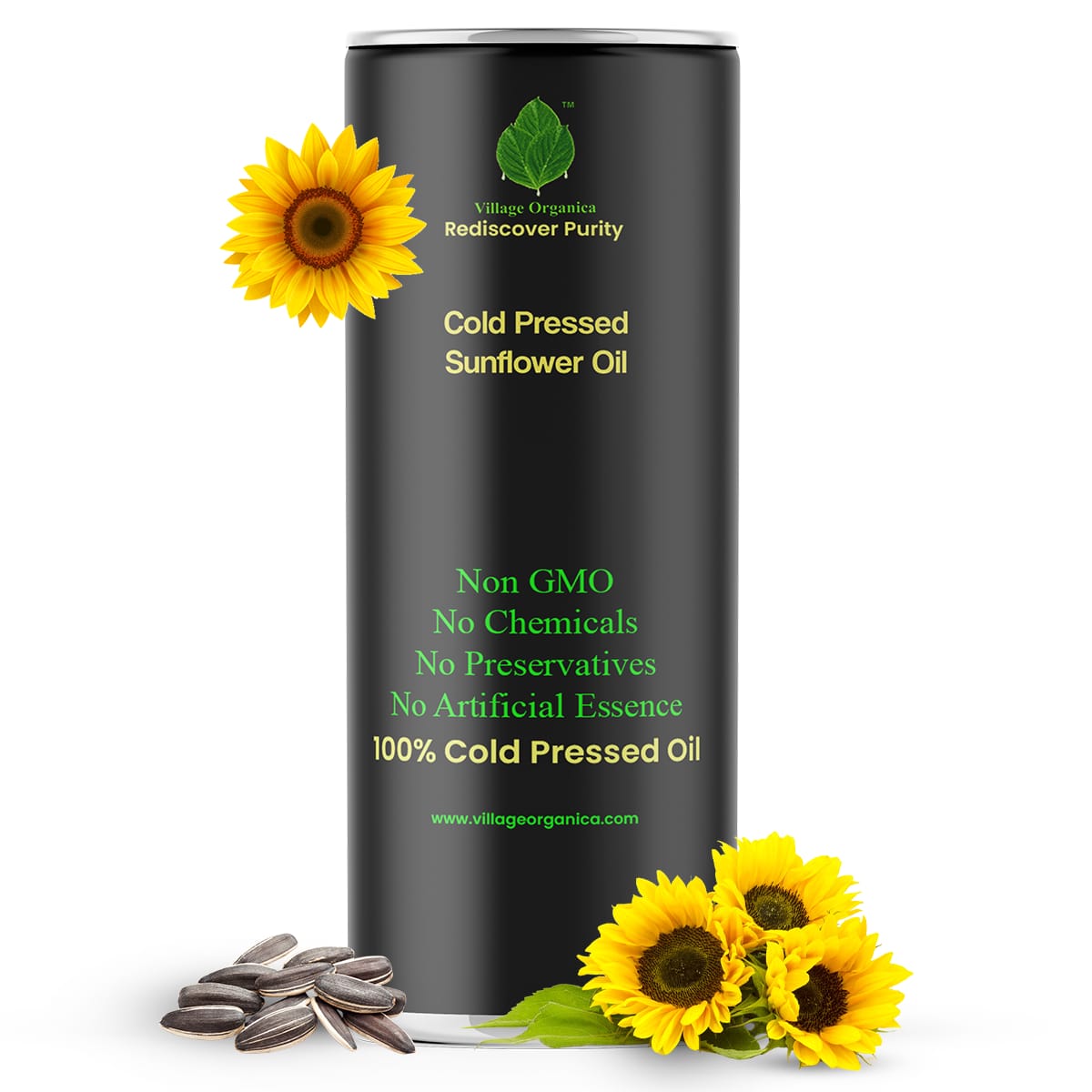 Cold Pressed Sunflower Oil.
