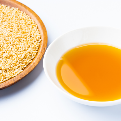 Cold Pressed White Sesame Oil.