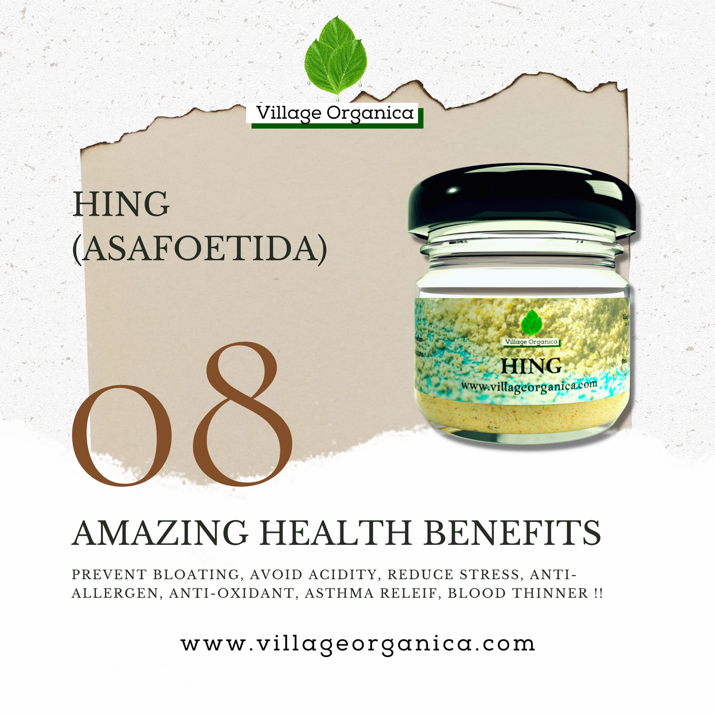 Organic Hing (Asafoetida).