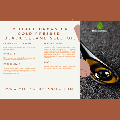 Cold Pressed Black Sesame Oil