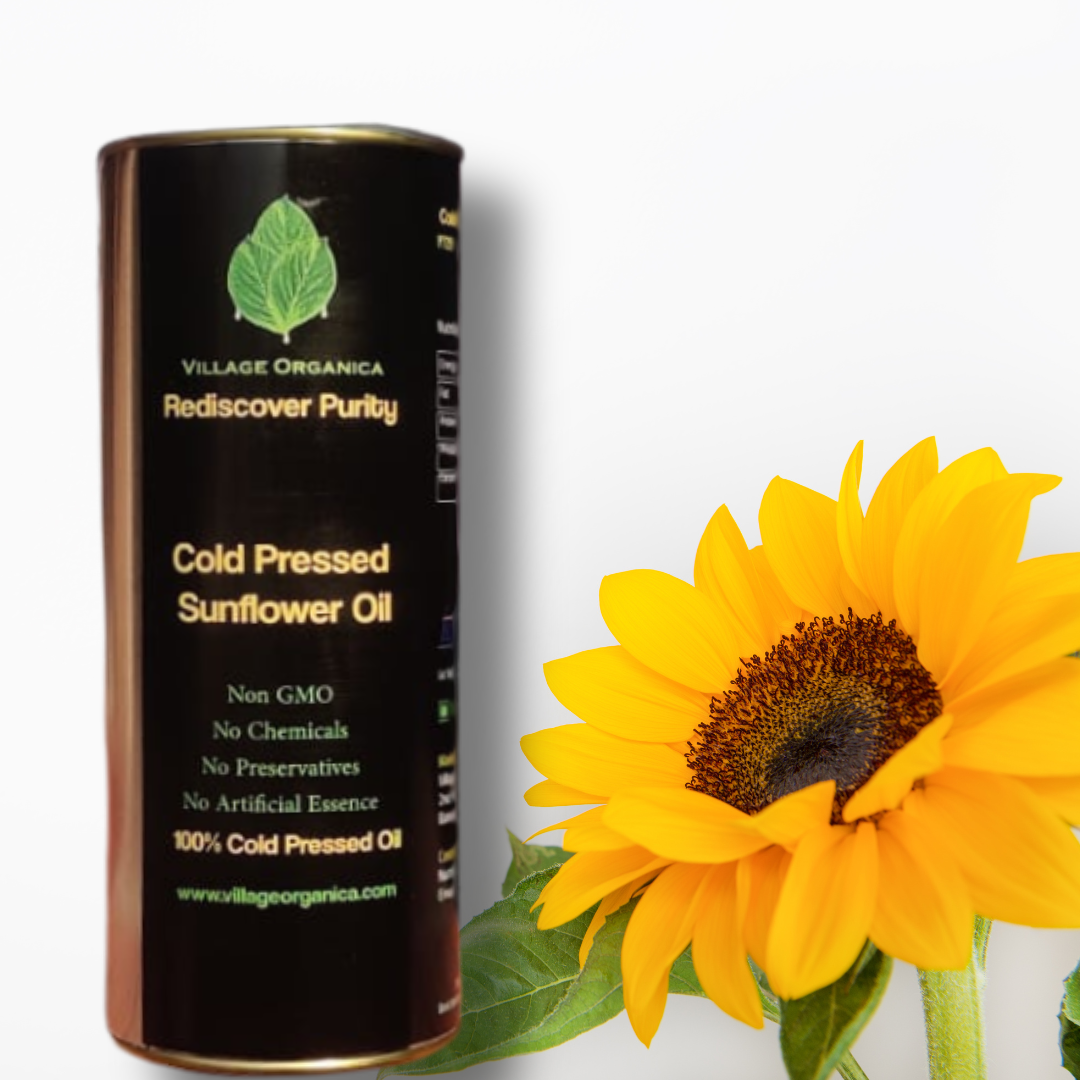 Cold Pressed Sunflower Oil.