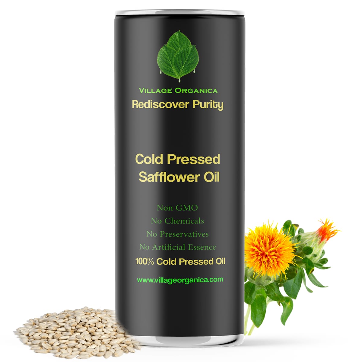 Cold Pressed Safflower Oil.