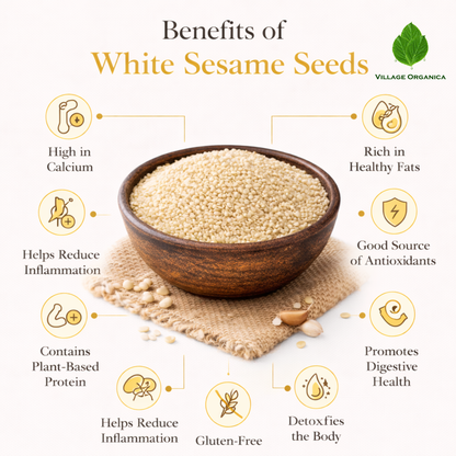 White Sesame Seeds Whole | Naturally Grown and Minimally Processed