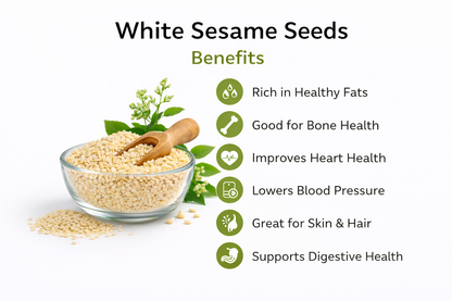 White Sesame Seeds Whole | Naturally Grown and Minimally Processed