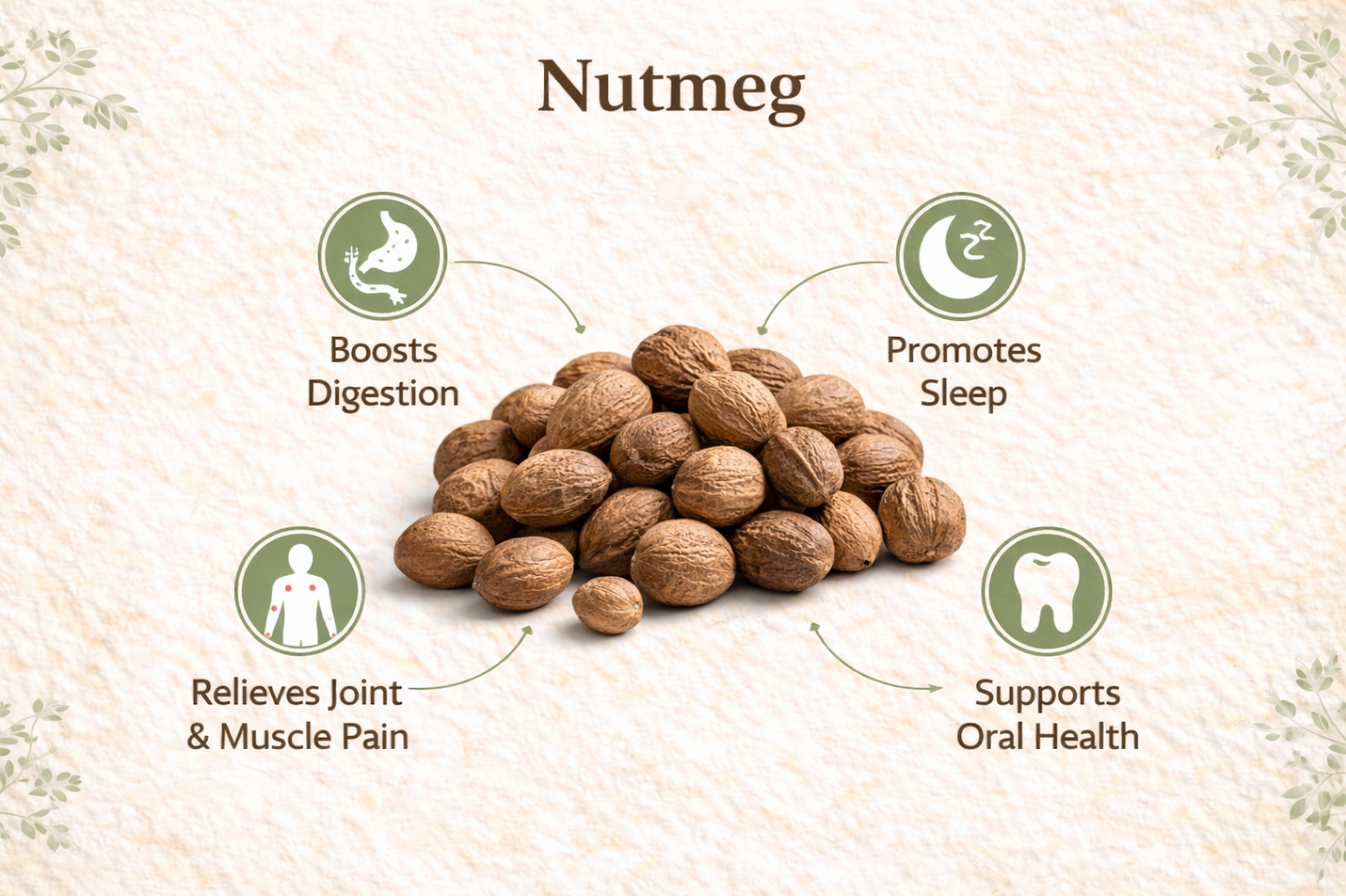 Village Organica Nutmeg Whole (jaiphal)