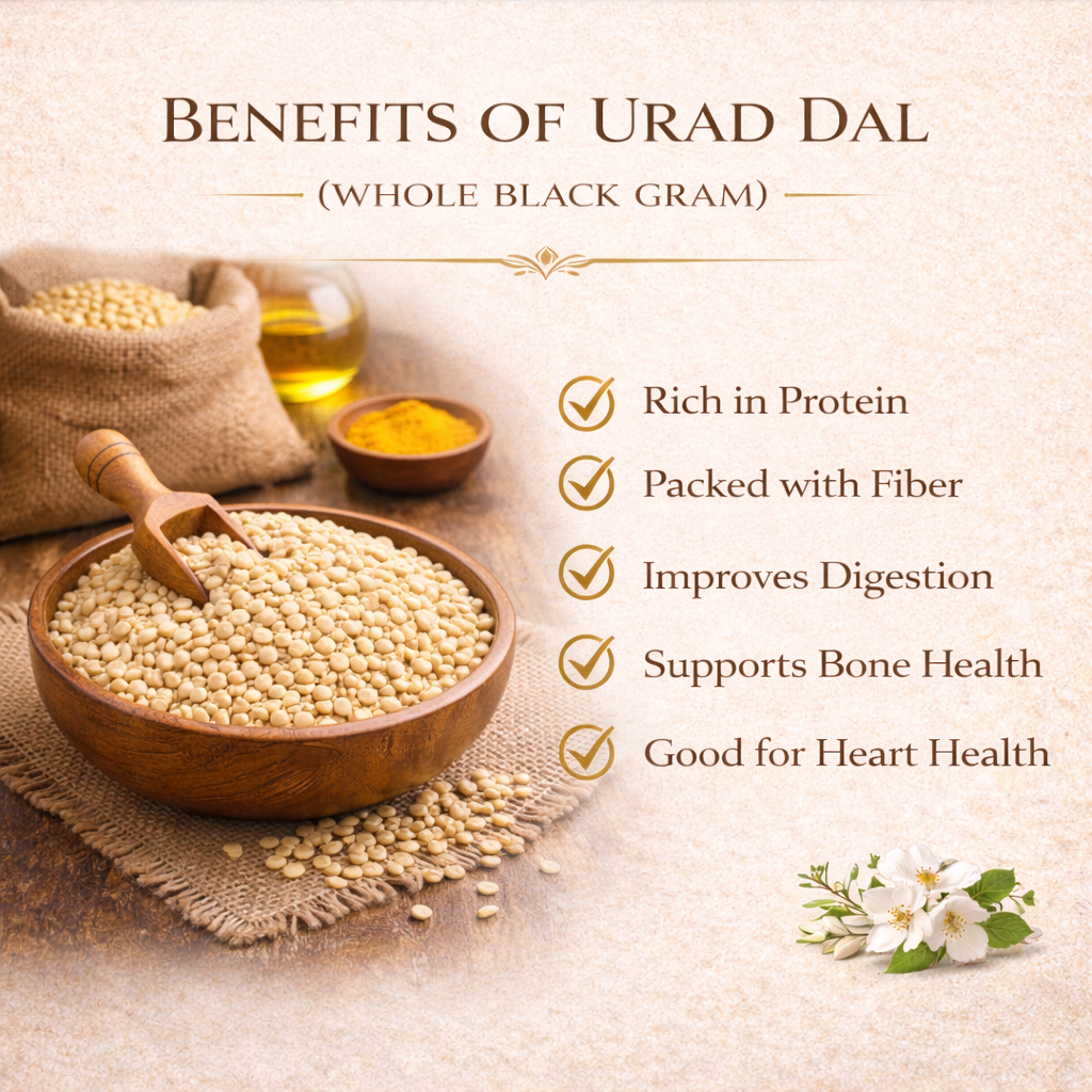 White Urad Dal Whole | Unpolished & Naturally Processed