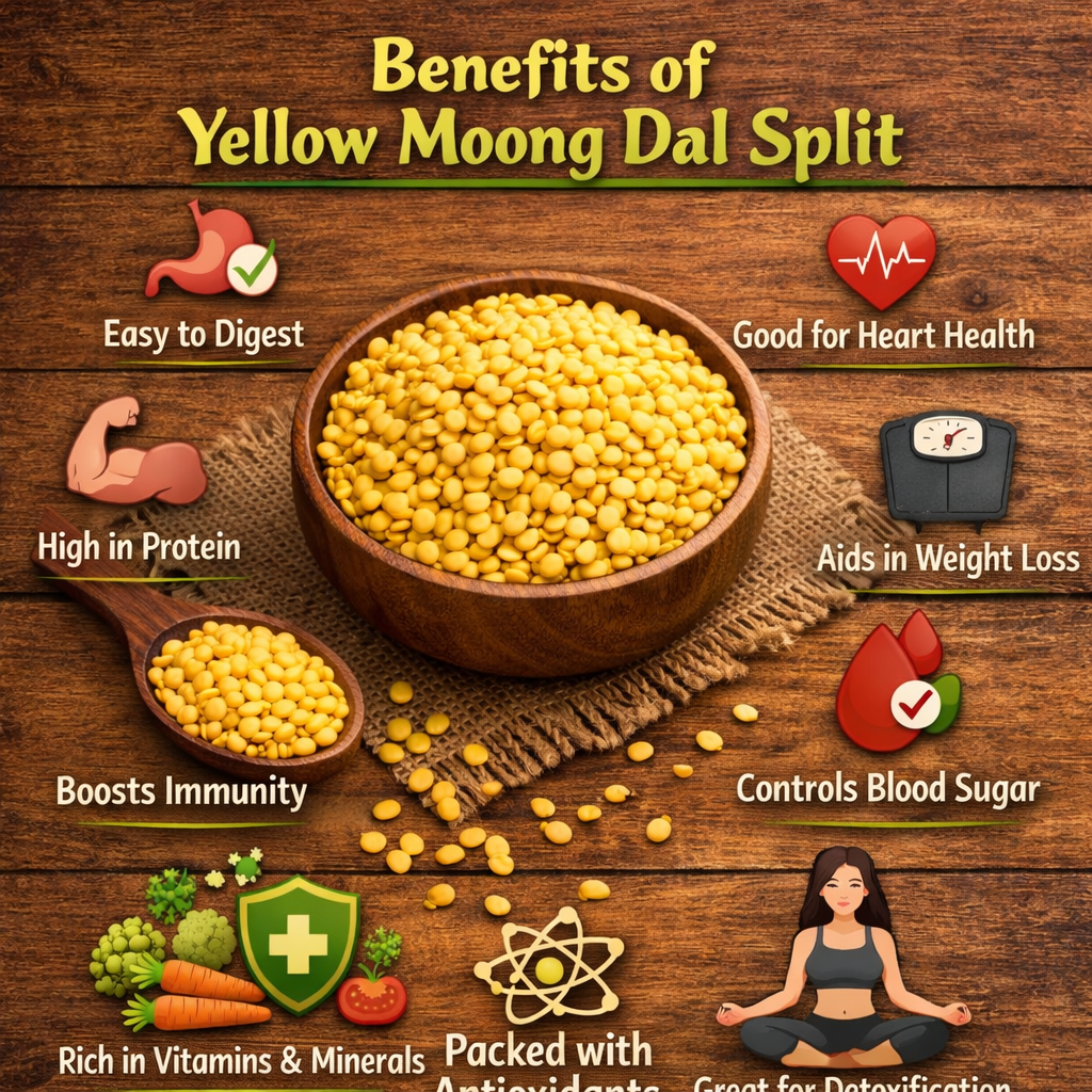 Yellow Moong Dal Split | Unpolished & Naturally Processed