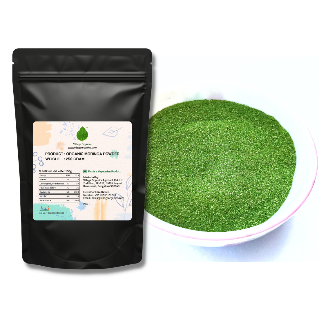 Organic Moringa Powder.