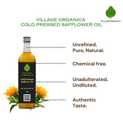 Cold Pressed Safflower Oil.