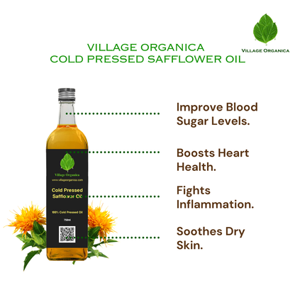 Cold Pressed Safflower Oil.