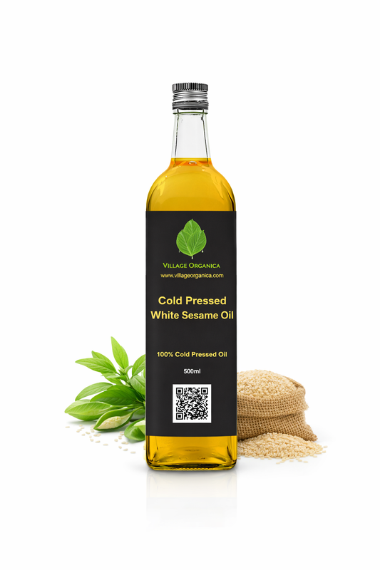 Cold Pressed White Sesame Oil.